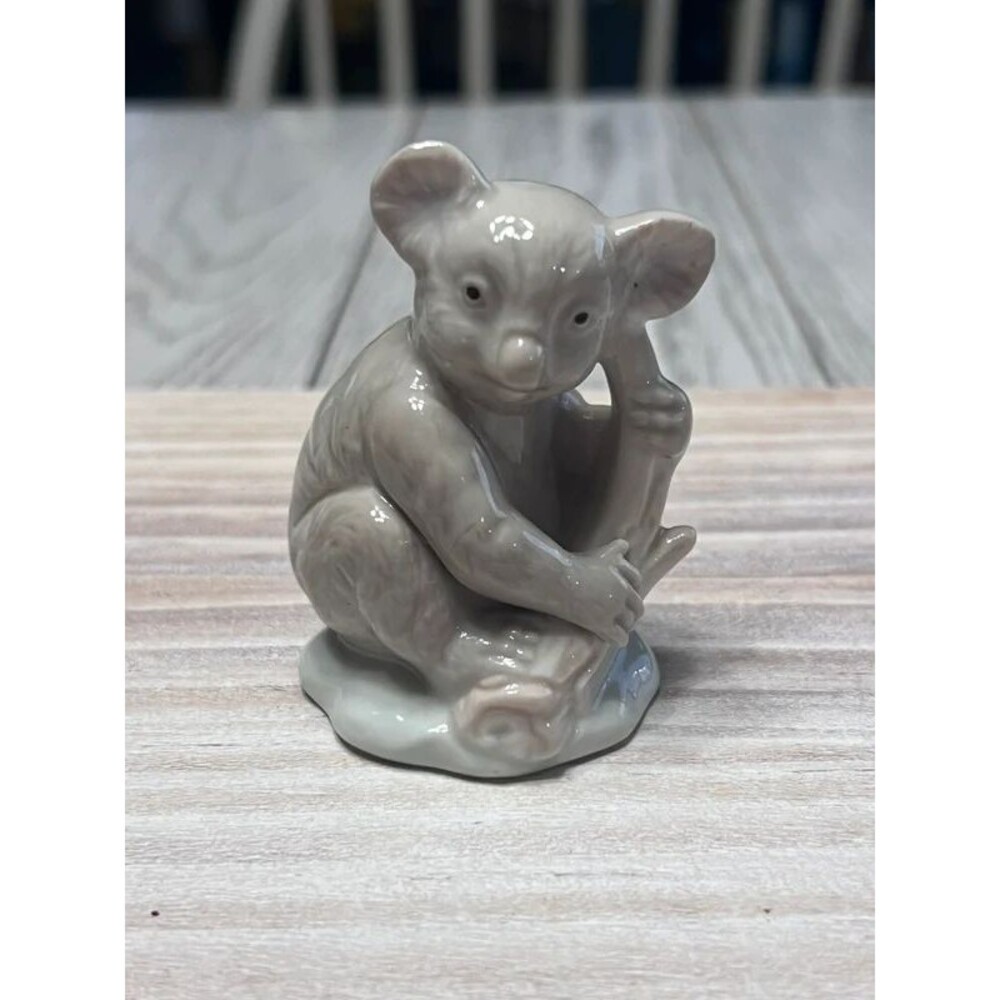 Vintage George Good Porcelain Koala on Eucalyptus Branch Figurine
